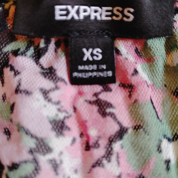 Express Floral Ruffle Tank - XS - Picture 3 of 3